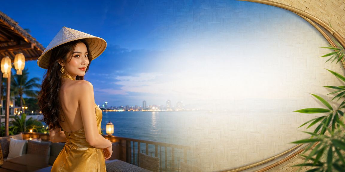 Người chơi bài tại Hà Nội với hình ảnh nón lá truyền thống